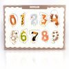 Ahşap Bultak Puzzle Oyunu Rakamlar Hayvanlı