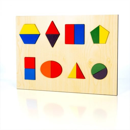 Ahşap Bultak Puzzle Oyunu Geometrik Şekiller