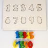 Ahşap BulTak Puzzle Oyunu Rakamlar Eğitici Oyuncak - Görsel 2