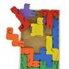 Çocuklar İçin Ahşap Blok Yapboz - Eğlenceli Hayvan Tangram Bulmacası Çin Puzzle