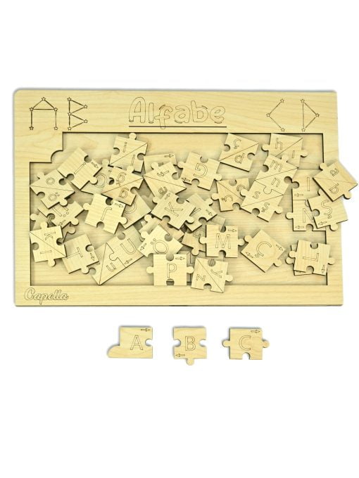 Ahşap Alfabe Yapboz Puzzle Bultak Akça